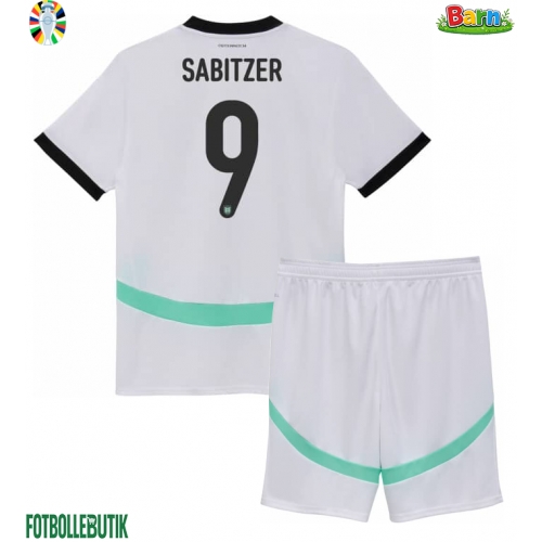 Österrike Marcel Sabitzer #9 Bortaställ Barn EM 2024 Kortärmad (+ Korta byxor)